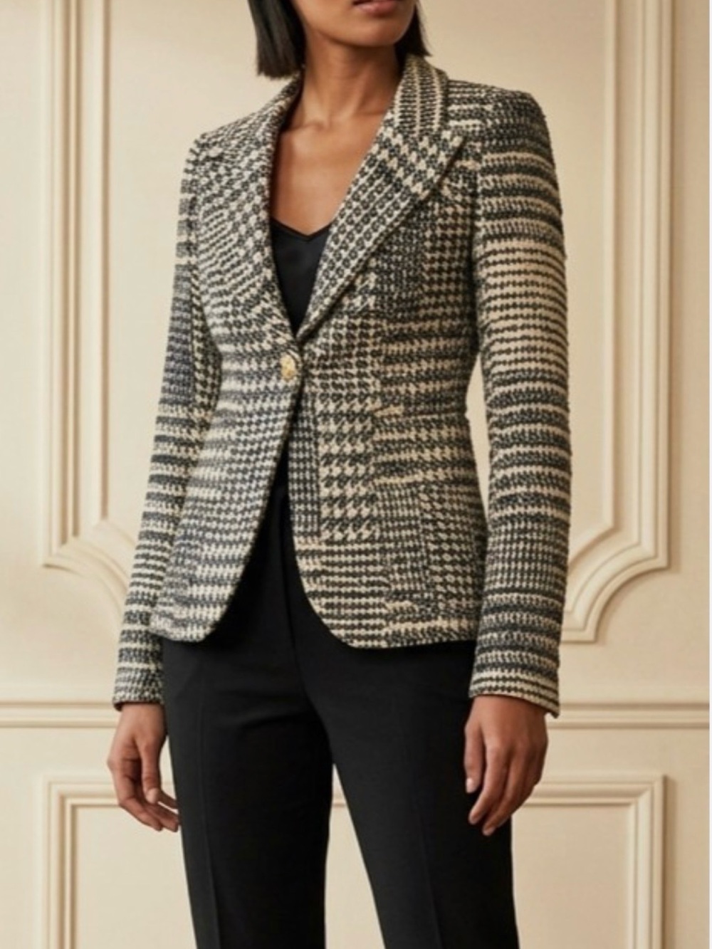 NWT Smythe Black and Cream Blazer